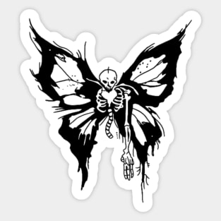 skeleton butterfly sticker Sticker